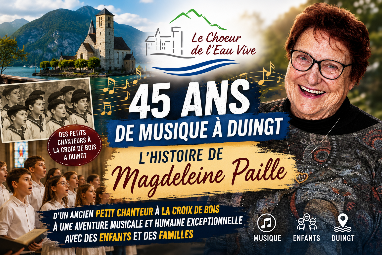 45 ans de souvenirs : l'histoire du Chœur de l'Eau Vive racontée par Magdeleine Paille