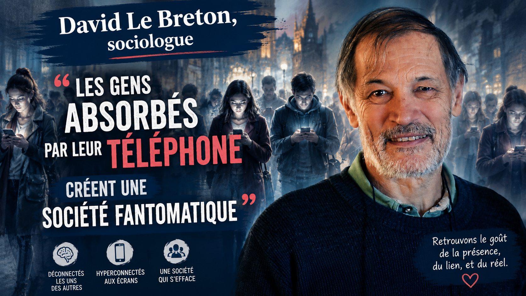 DAVID LEBRETON Hyperconnexion : avons-nous oublié comment nous parler ?
